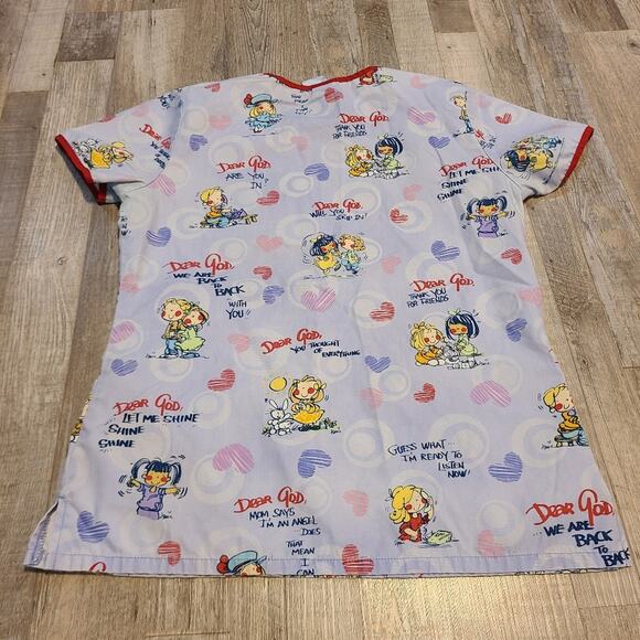 Dear God kids xs women's scrub top - Picture 4 of 8